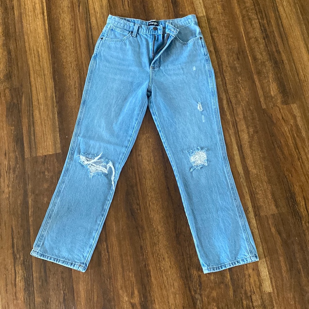 Wrangler high rise straight leg jeans